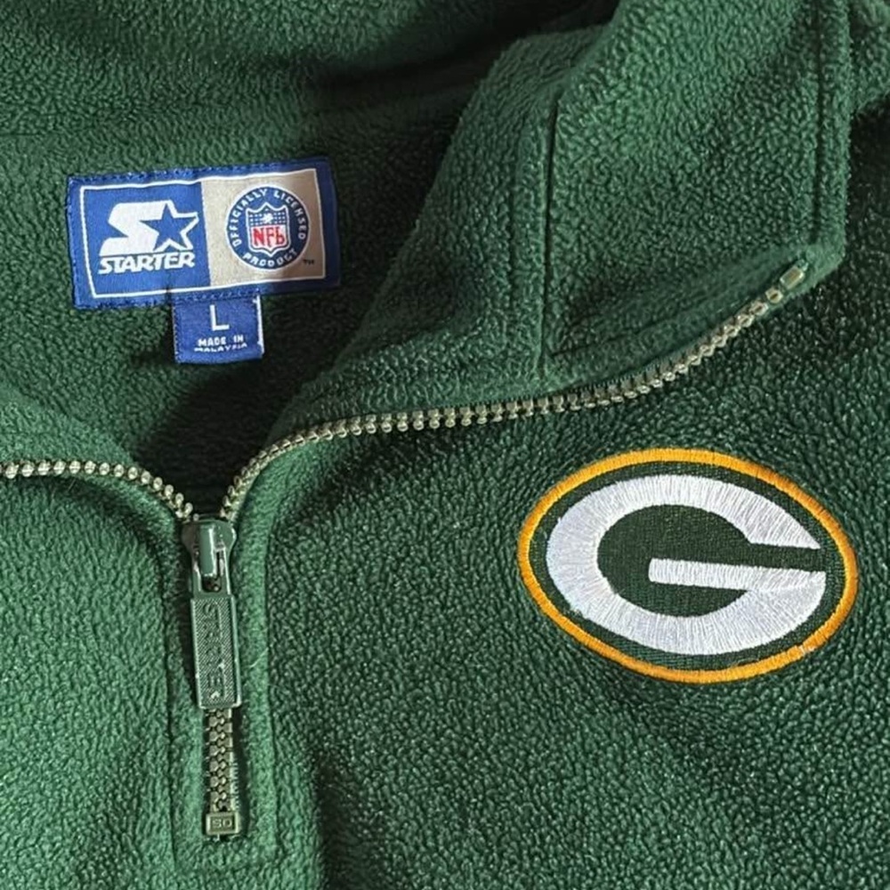 Starter brand NFL Green Bay Packers quarter zip - Picture 3 of 7